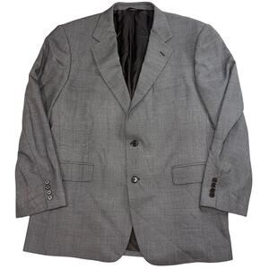 Brooks Brothers “346” Stretch Blazer Men Size 43R Gray Single Breast Wool Blend